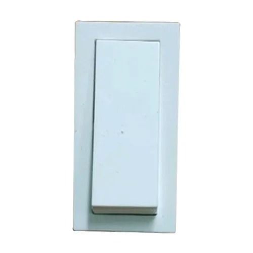 White 6 Ampere 230 Voltage 50 Hertz One Way Polycarbonate Modular Switch