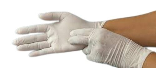 White Disposable Plain Latex Surgical Hand Gloves