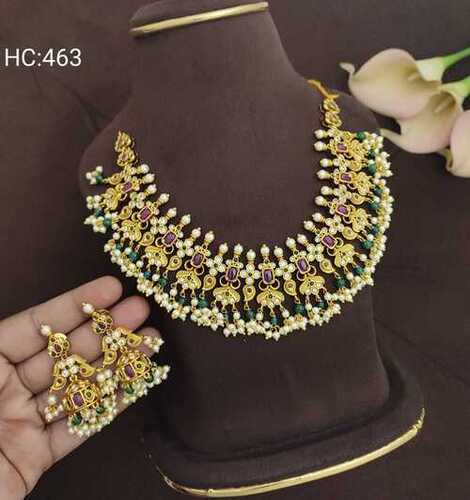 Imitation Fashion Jewellery Necklace Set For Wedding Engagement And Festival