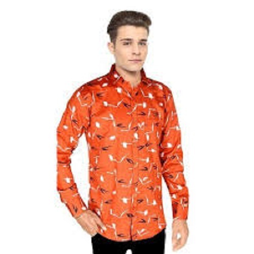 Casual Wear Regular Fit Full Sleeve Breathable Readymade Mens Printed Shirts