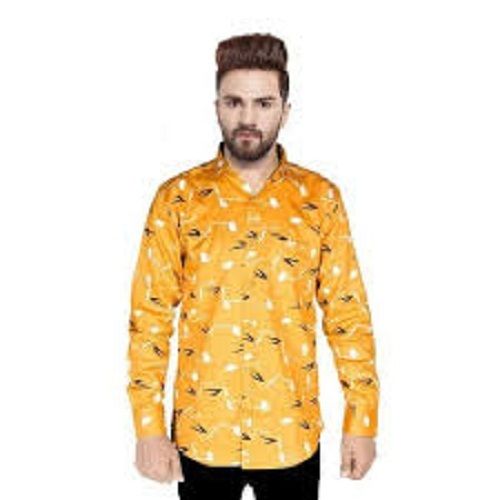 Casual Wear Regular Fit Full Sleeve Breathable Readymade Mens Printed Shirts