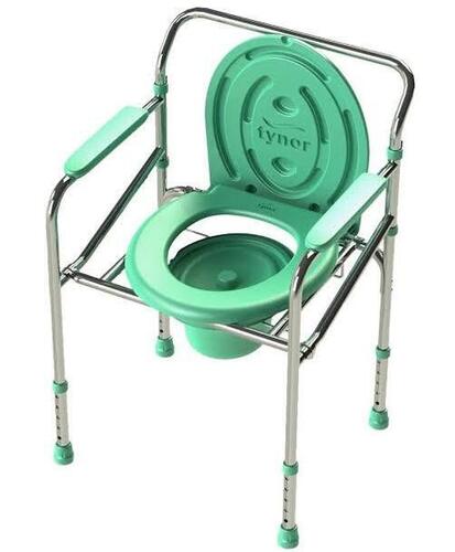 Stainless Steel Frame 5 X 6.3 Inch Universal Sea Green Tynor Commode Chair