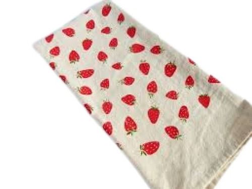 100% Cotton White And Red Water Absorbency Printed Kitchen Towels