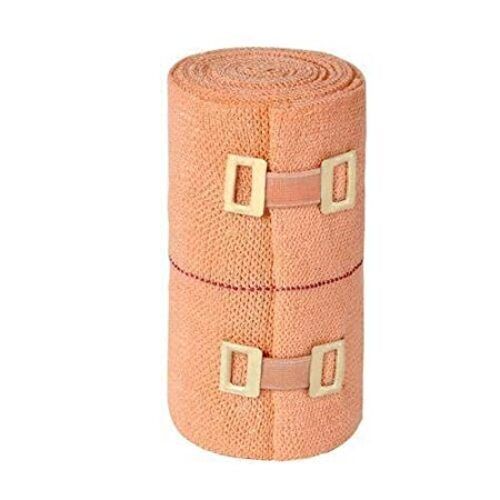 Cream 4 Meter Long Skin-Friendly Multiple Use Plain Woven Cotton Crepe Bandage