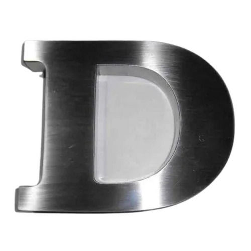 6 Mm Thick Wall Mounted D Shaped Polished Stainless Steel Letter Application: Decoration