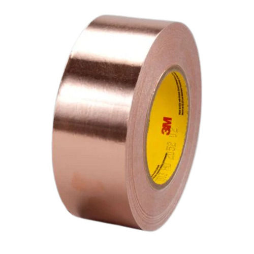 Reddish Brown 60 Micron Thick 20 Meter X 3 Inches Wide Hot Melt Single Sided Copper Foil Tape