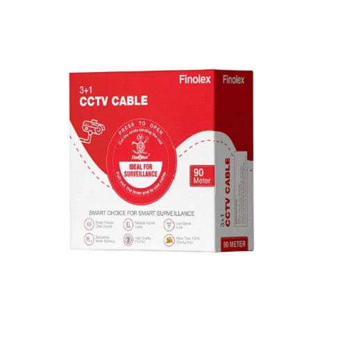 निर्माण उपयोग के लिए 90 मीटर लंबा गोल पीवीसी और कॉपर सीसीटीवी कैमरा केबल