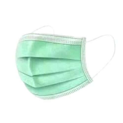 Green 100 Percent Cotton Rectangle Shape Non Woven 7 X 7 Inch Disposable Mask Pack Of 100 Piece 
