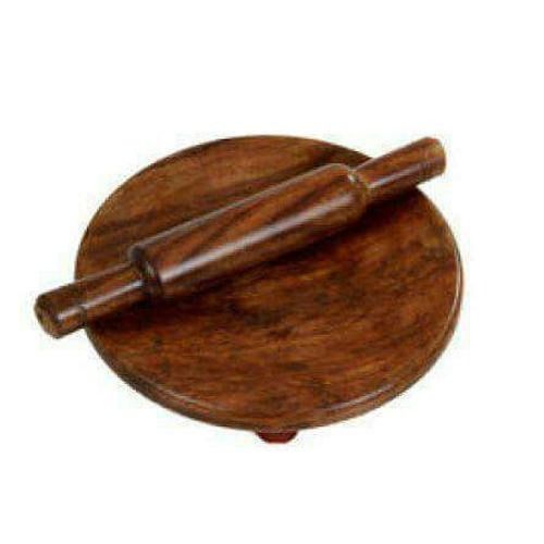 Light Weight Polished Smooth Surface Wooden Chakla Belan For Kitchen