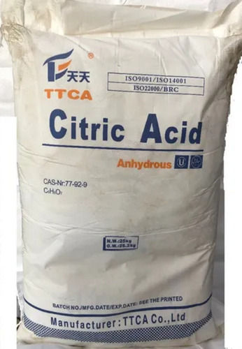 Melting 156A C Powder Citric Acid Anhydrous For Industrial Usage