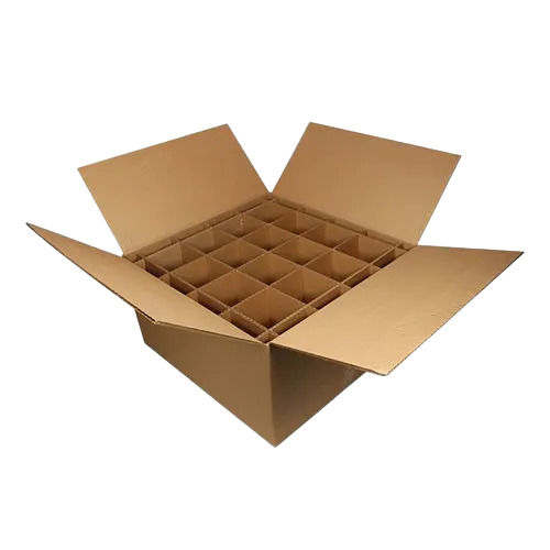 Brown 12X10X14 Inch 20 Kg Weight Holding Capacity Partition Corrugated Box