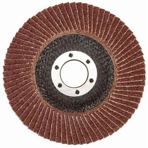 Brown 3.2Mm Thick 4 Inch Color Coated Round Abrasive Flap Disc For Industrial Use