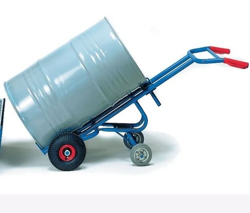 30 Kg And 3x1.5x3 Feet Iron Solid Drum Trolley 