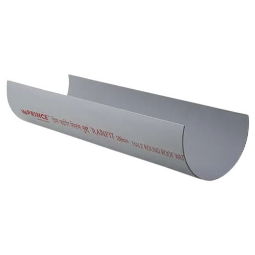 Gray 4 Mm Thick Poly Vinyl Chloride Plastic Half Round Pipe at Best ...