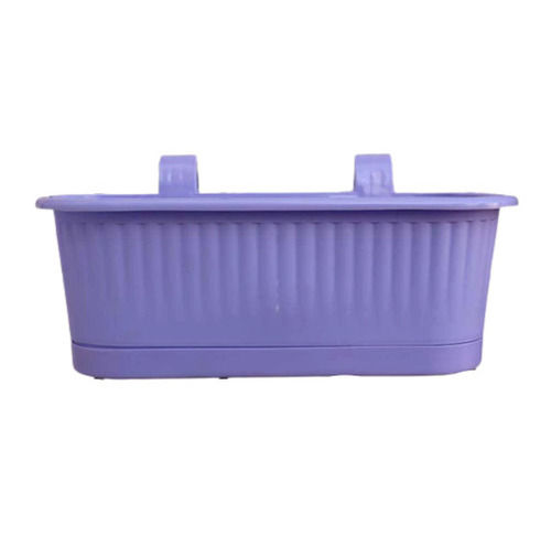 Purple 4Inch Hight Balcony Plastic Hanging Pot For Home Usage