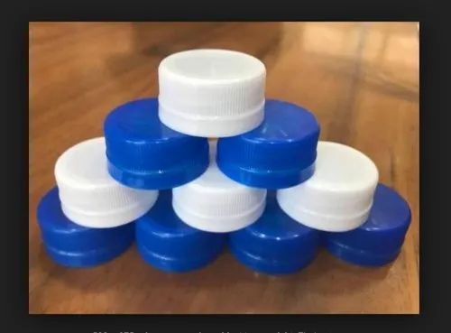 Blue & White Screw Water Bottle Caps