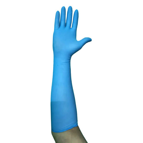 Disposable Blue Powder Free Examination Long Nitrile Gloves