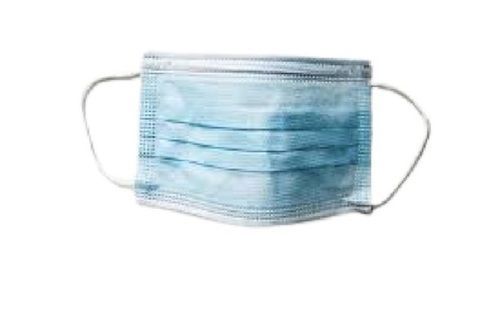 Disposable Rectangle Blue Cotton Face Mask Grade: A