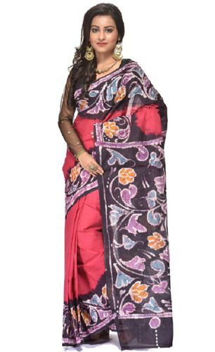 Casual Light Weight Batik Print Cotton Saree For Daily Wear