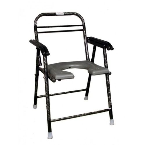 Rust Proof Foldable Paint Coated Mild Steel Commode Chair Design: One Piece