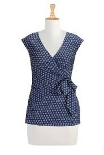 Blue Skin Friendly Sleeveless Party Wear Plain Designer Cotton Top For Girls