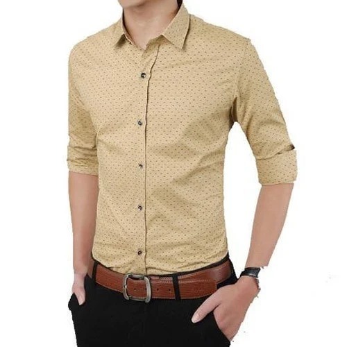 Washable And Skin Friendly Full Sleeves Printed Cotton Shirt 