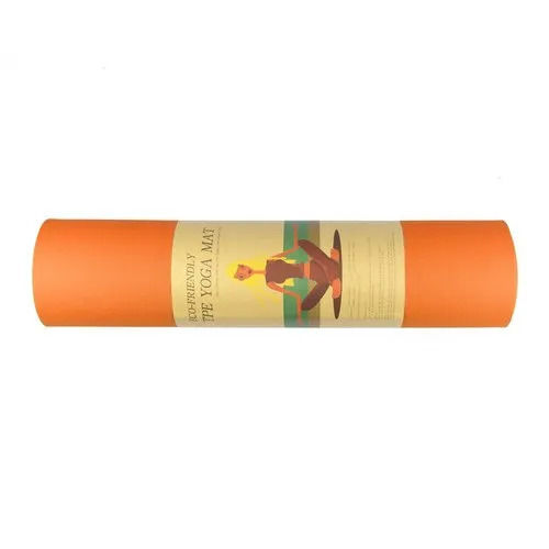 Orange Washable Tpe Back Anti-Slip Water-Proof Indian Origin Designed Yoga Mats