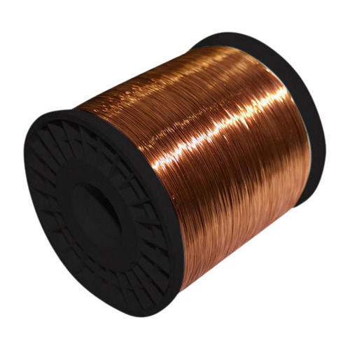 Reddish Brown 1 Mm Thick 50 Hertz Single Core Enameled Copper Wire