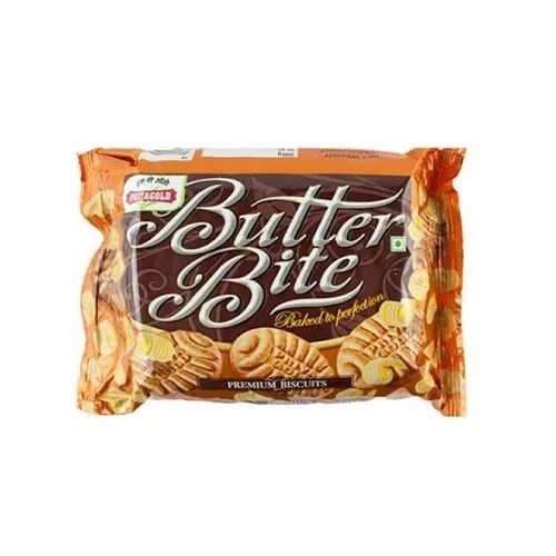 100 Gram Sweet And Crispy Taste Ready To Eat Round Butter Bite Biscuit