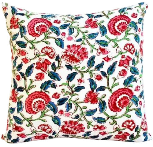 Multicolor 17X17 Inch Square Knitted Cotton Printed Cushions For Textile Uses