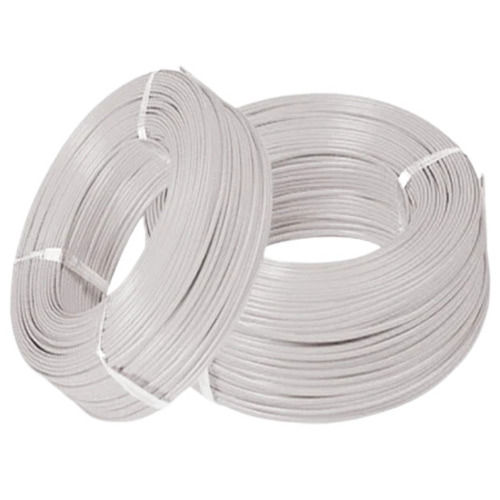 White 2.50 Mm Thick Flat Pvc Single Core Submersible Winding Wire