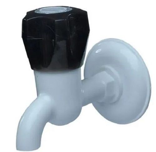 White And Black 7 Inch Round Glossy Pvc Plastic Water Tap