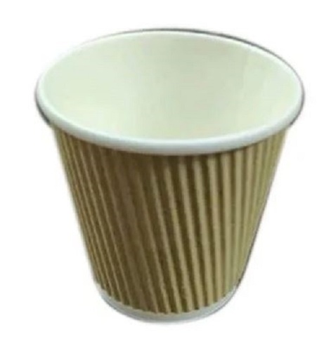 लाइट ब्राउन 80 मिली यूज़ एंड थ्रो डिस्पोजेबल पेपर कॉफ़ी कप