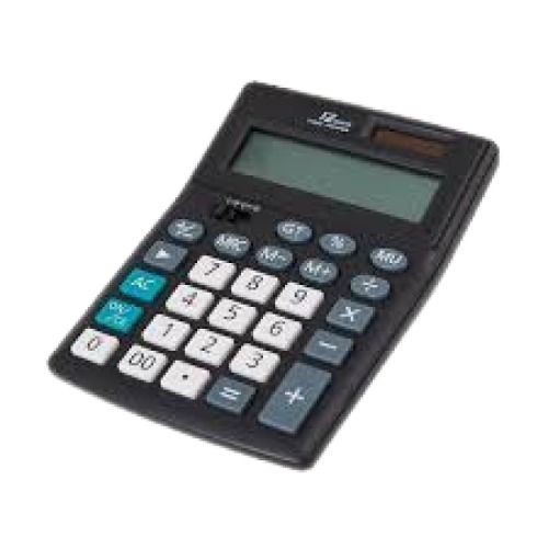 Battery Source Rectangular Digital Display Portable Plastic Calculator