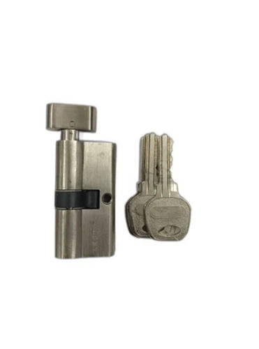 Silver Brass High-Security Cylinder Locks With Regular Keys For Door And Shed Usage