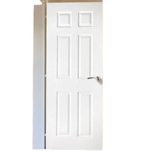 White Horizontal Open Left Side Lock Designed Modern Style Pvc Laminated Doors