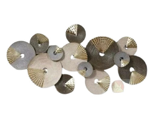 Silver & Brown Metal Wall Hanging