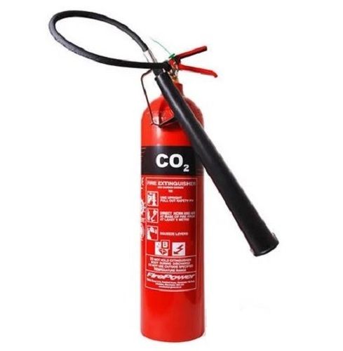 Red And Black Mild Steel Co2 Fire Extinguisher For Safety