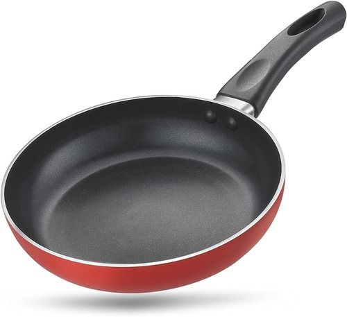 Metal Non Stick Polished Finish Plastic Handle Aluminum Alloy Frying Pan