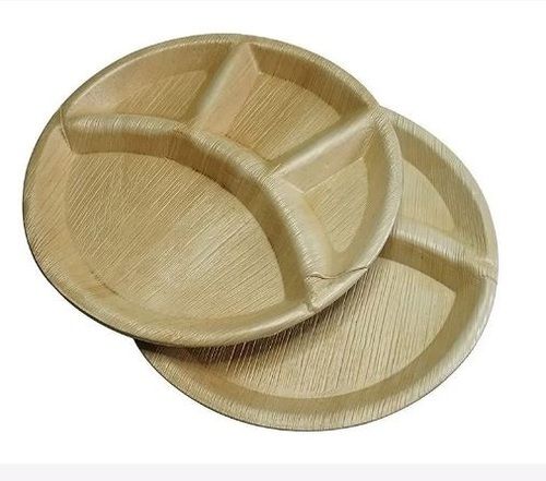 Light Brown Round 6Inch Use And Throw Disposable Plates For Birthday Party Use