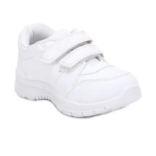 Velcro Closure Type School Wear Kids White School Shoes