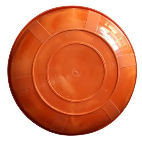 Orange 10 Inches And 15 Mm Thick Polished Finish Plastic Round Shape Ghamela