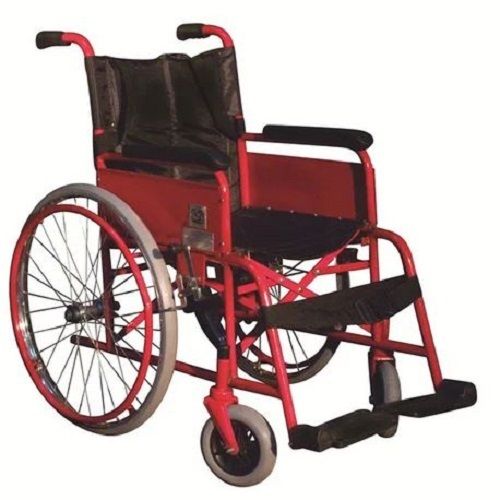 2.5 Feet Detachable Galvanized Steel Folding Wheelchair  Backrest Height: D  Centimeter (Cm)