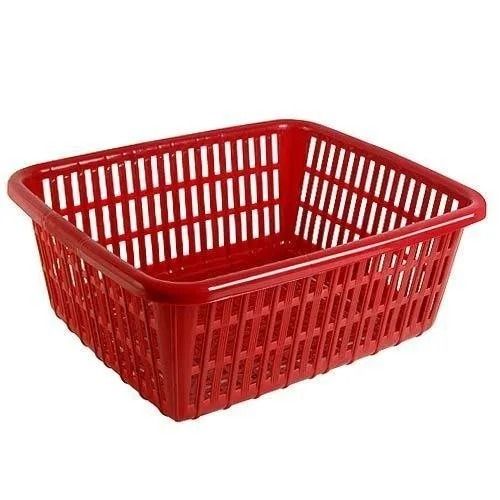 Red 22 X 18 X 9 Inch Water Resistance Acrylonitrile Butadiene Styrene Fruit Basket 