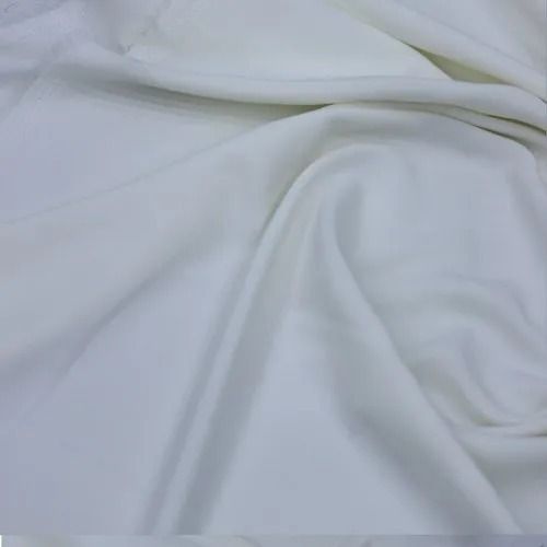 White 30Gsm Yarn Smooth And Plain Viscose Chiffon Fabric