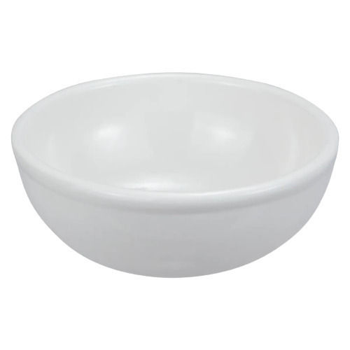 400 Milliliter Round Polished Finish Plain Ceramic Soup Bowl