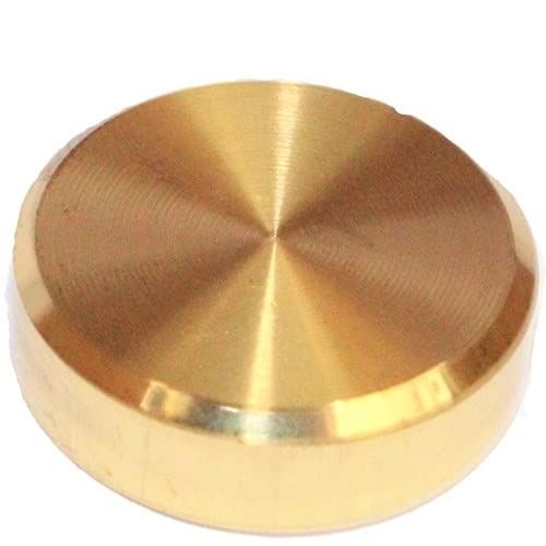 Golden 2.5 Mm Thick Polished Finish Round Shape Brass Mirror Cap For Glass Fitting