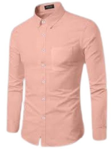 Breathable Casual Wear Full Sleeve Classic Collar Plain Cotton Shirts For Men'S  Collar Style: Straight