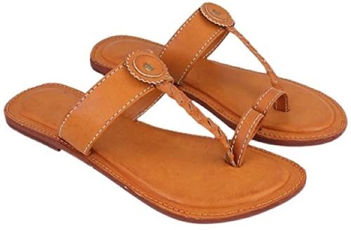 Buckle Closure Slip On Cushioned Insole Skin-friendly Leather Slippers For Ladies