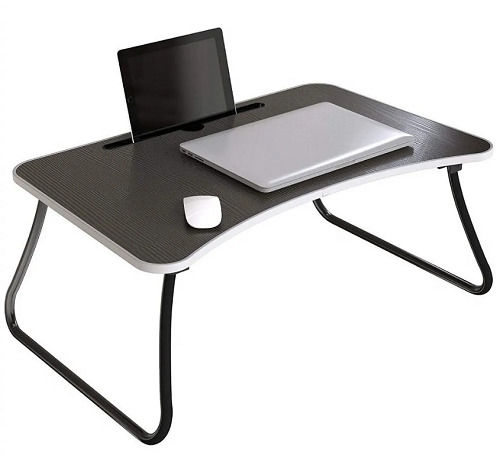 Handmade Glossy Finish Foldable Wooden Laptop Table No Assembly Required